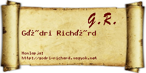 Gödri Richárd névjegykártya
