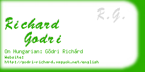 richard godri business card